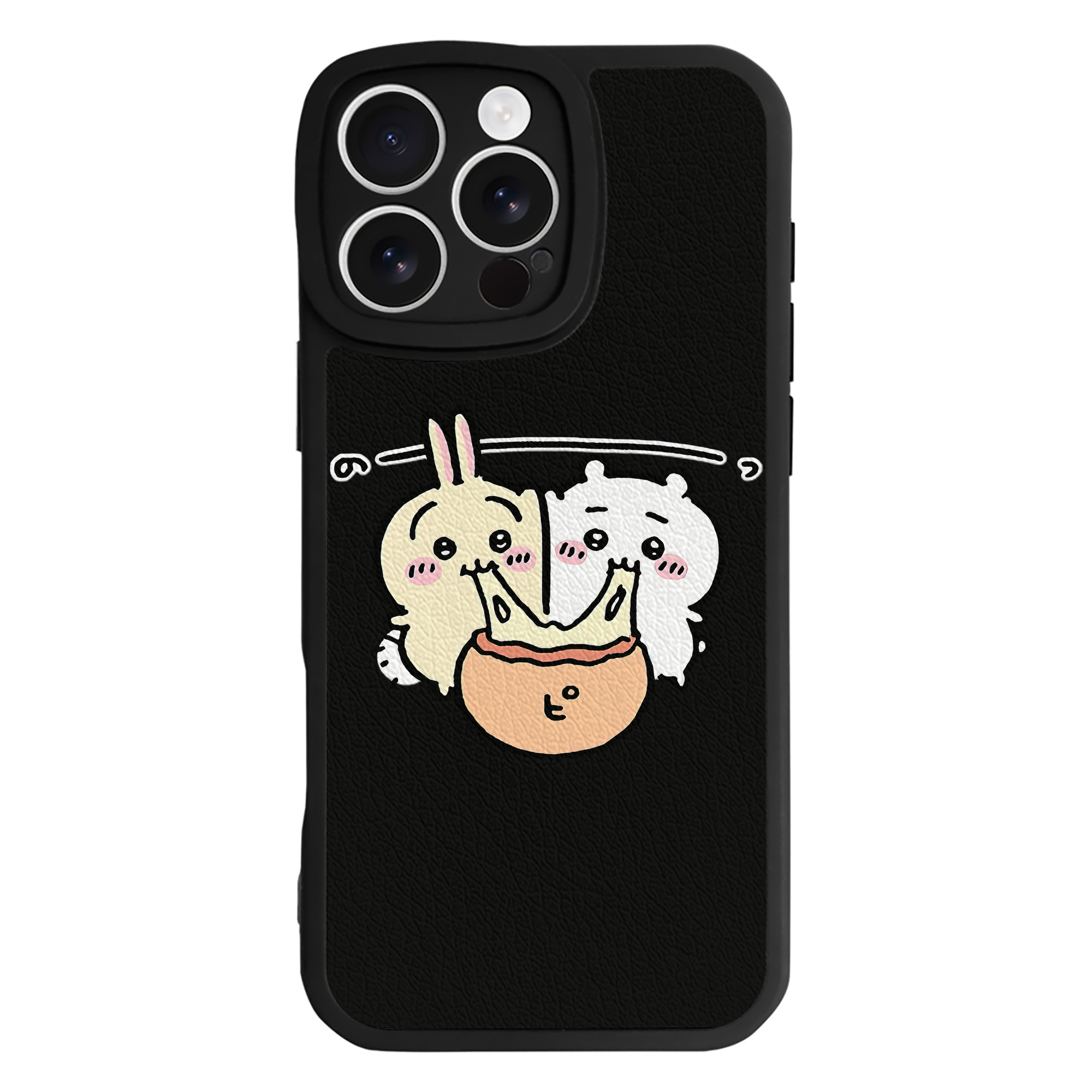 （画像用） ちいかわ うさぎ Chii-kawa usagi 【iPhone 16シリーズ対応】シリコンスマホケース（レザー調） 材質：シリコン